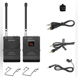 Boya BY-WFM12 12 Channel VHF Wireless Microphone System - Lav Mic DSLR Phone